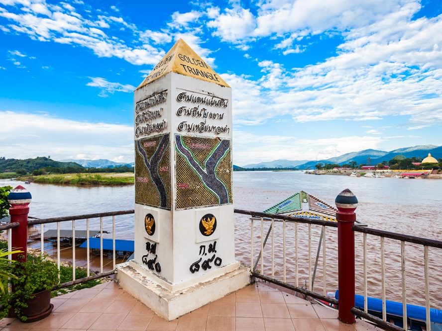 Golden,Triangle,Sign,At,Mekong,River,,Chiang,Rai,Province,,Thailand